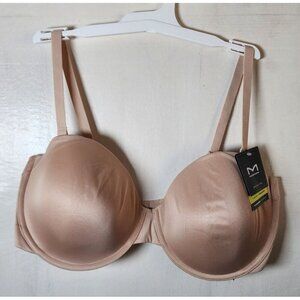 New Maidenform Women's Beige Underwire Lightly Line Bra Adjustable Straps 38DD